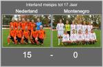 Ruime overwinning Nederland ms tot 17 Jaar op Montenegro 15-0